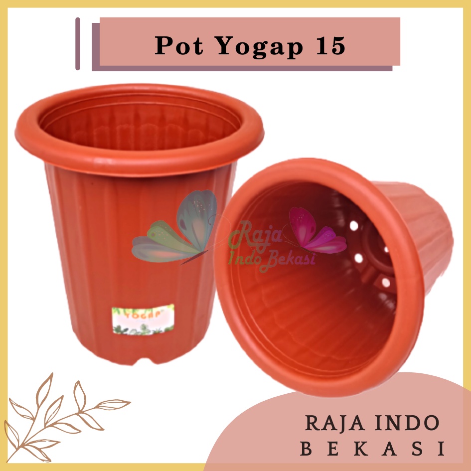 Pot Yogap 15 Merah Bata Coklat Bata Diameter 17cm  Pot Tinggi Tebal Berkualitas Grosir Pot Yogap 10 13 15 17 18 Putih Transparan Bening Coklat Bata Murah