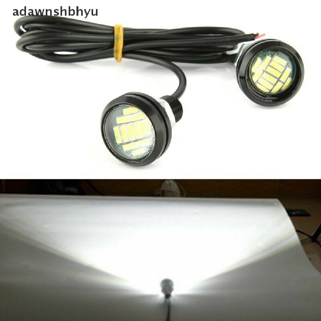 [adawnshbhyu] 2x Putih DC 12V 5W Eagle Eye LED Siang Hari Berjalan DRL Lampu Cadangan Lampu Mobil Auto Lamp