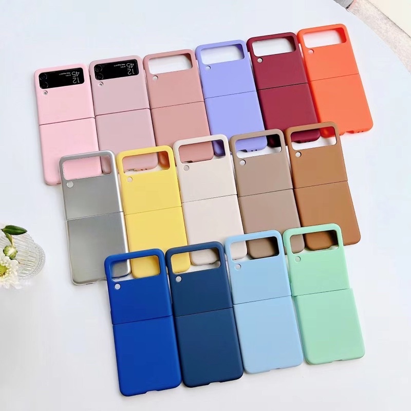 Casing Korean Colorful Full Cover Hard Case Samsung Z Flip 4 Zflip4 [SUPER CUTE] Case Tahan Guncangan Keras PC Lipat