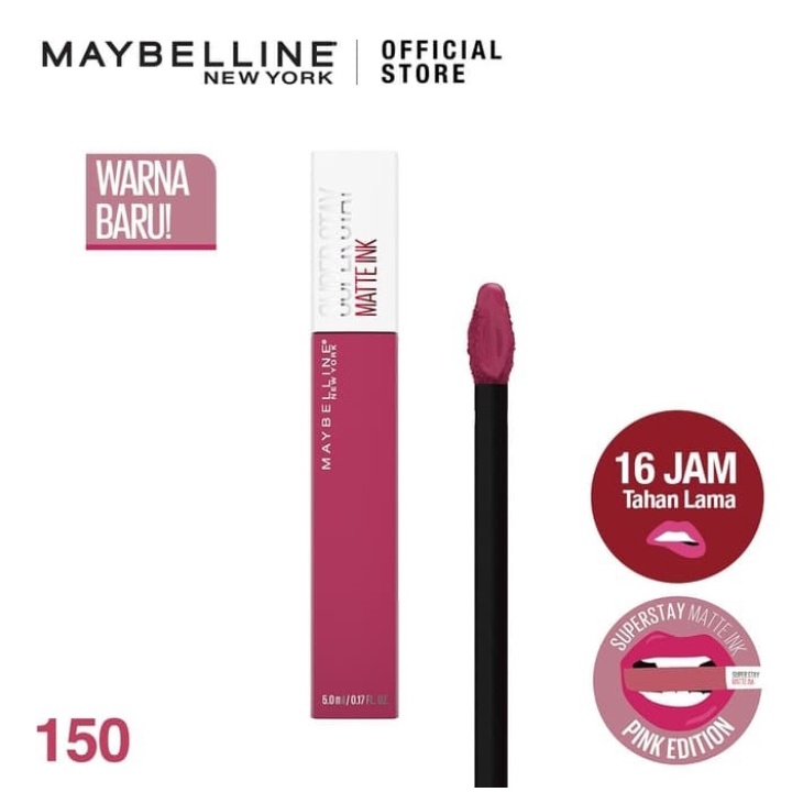 ORI 100% Maybelline Superstay Matte Ink Liquid Matte Lipstick Make Up Tahan Lama Hingga 24 Jam lipstik lipstick maybelin maybeline lipten maybeline my beline supertstay lipstik maybelline ori tahan lama lip matte maybelline original 220 Ambitios 385-150 Savant