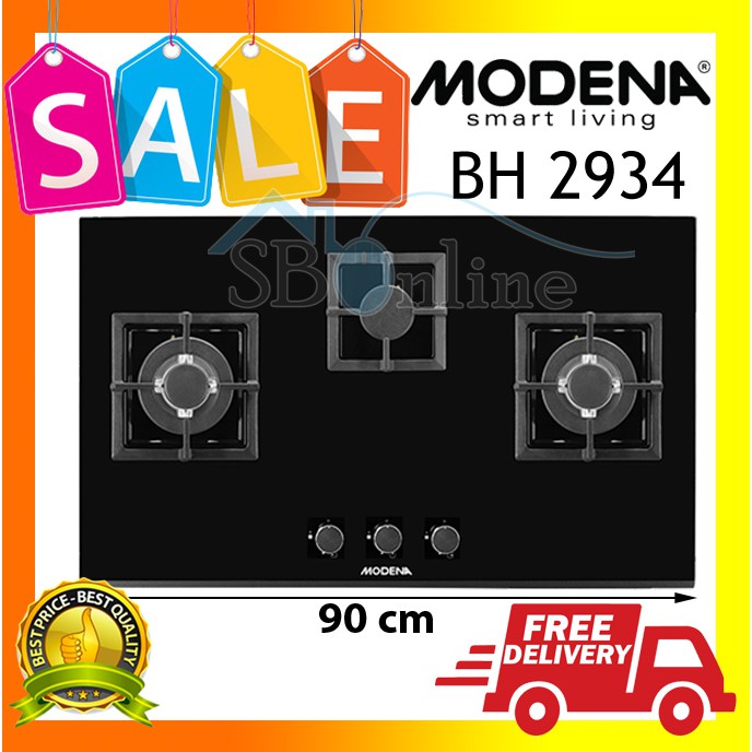 MODENA Gas Hob 90 cm 3 Tungku - BH 2934