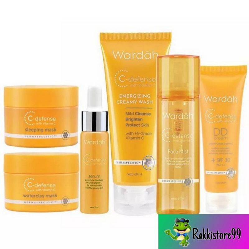 ❣️Rakkistore99❣️WARDAH C-Defense Series | FaceWash | Moist | Face Mist | Creamy Wash | Serum | Waterclay Mask | Sleeping Mask