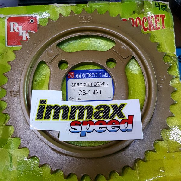 Sprocket Honda Cs1 Sonic 125 Mata 428 33 36 39 42 33T 36T 39T 42T Gir Gear Blkg Belakang Riko Gold B