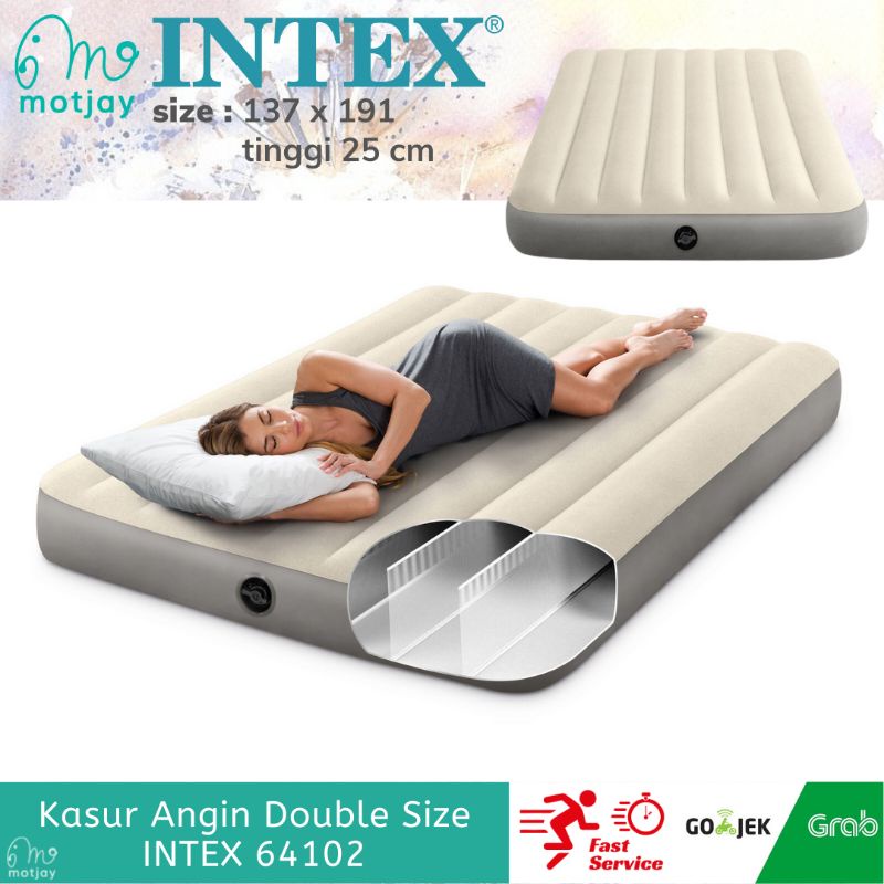 Kasur Angin Intex Durabeam Cream Double Intex 64102