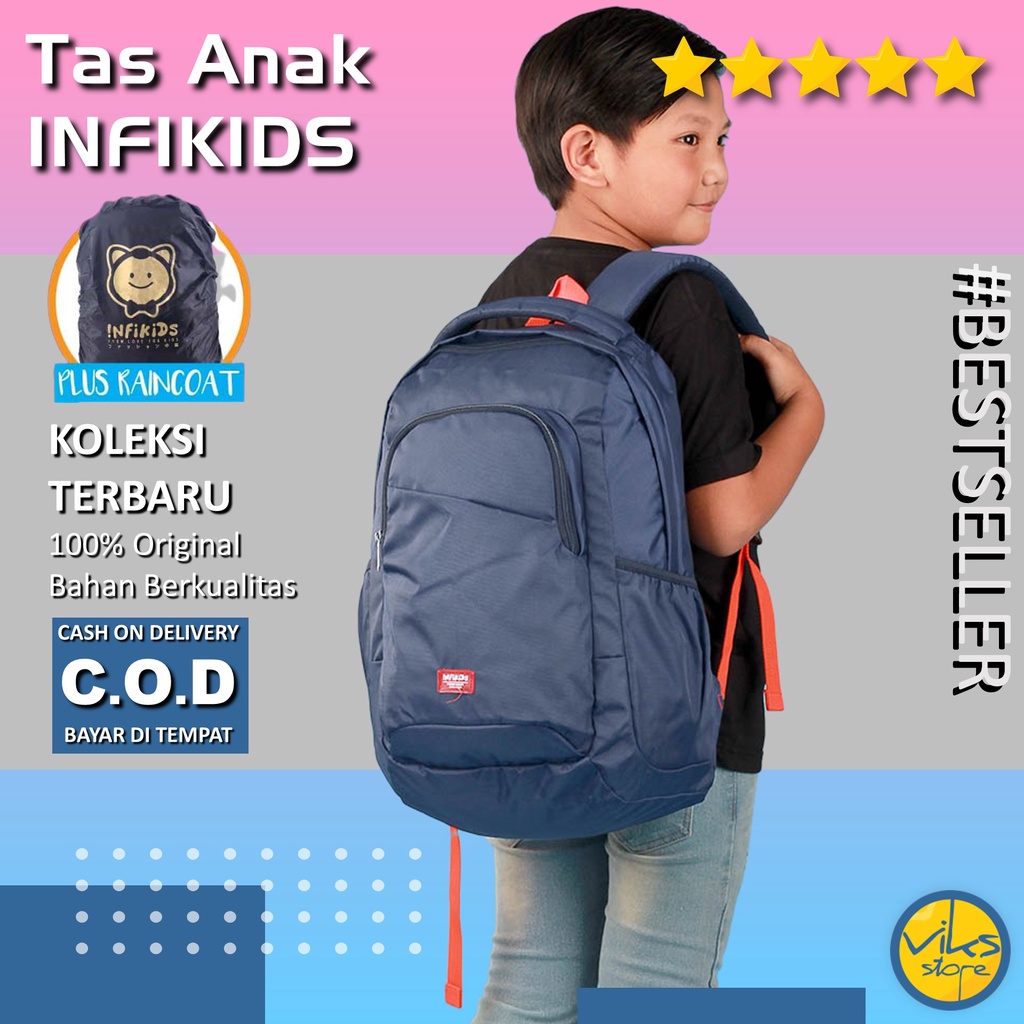 Tas Sekolah SD Anak Cowok Cewek Ukuran Besar Tas Punggung Tas Ransel Backpack Premium Ada Jas Hujan