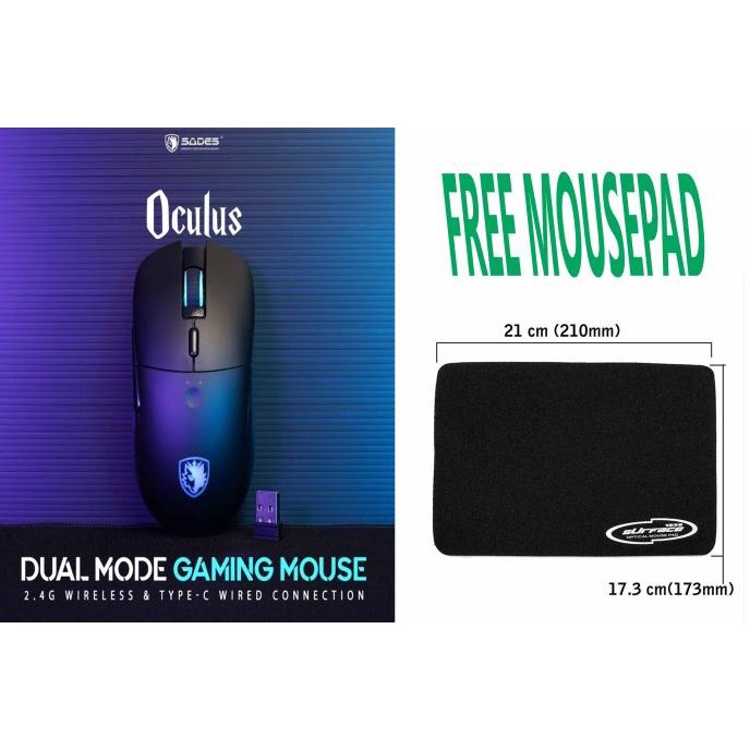 SADES OCULUS / Mouse Wireless RGB Dual Mode / Sades S30 / Sades S 30