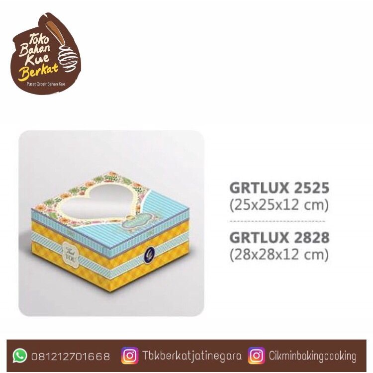 DUS/BOX/KOTAK/DUS KUE GRETEL UKURAN 18,20,22,25 CM/ ISI 10