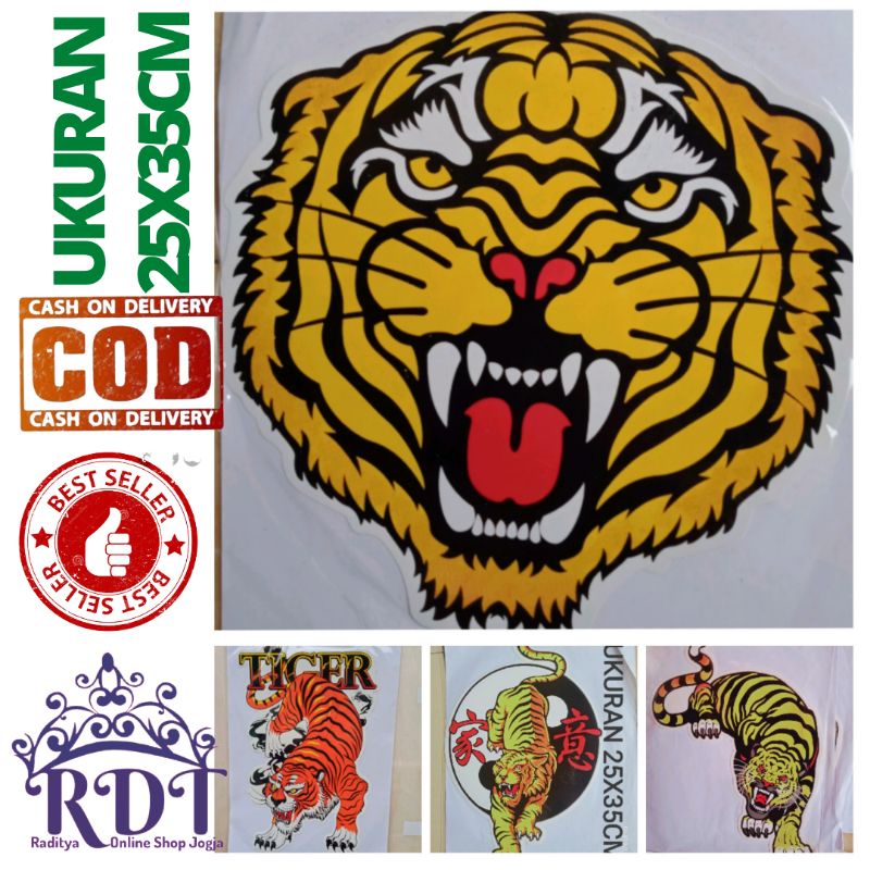 

Stiker jumbo Harimau ukuran 25x35cm