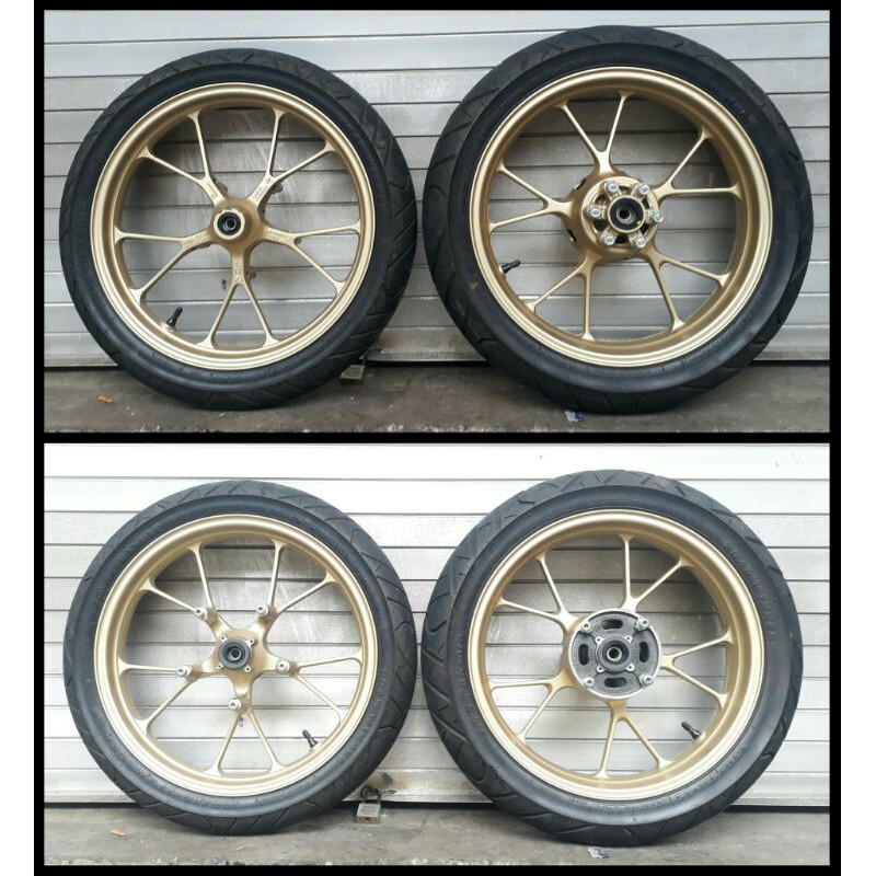 Velg Ban Depan Belakang Honda All New CB CBR 150 R Led V3 2020 Facelift ABS Emas Gold Original AHM