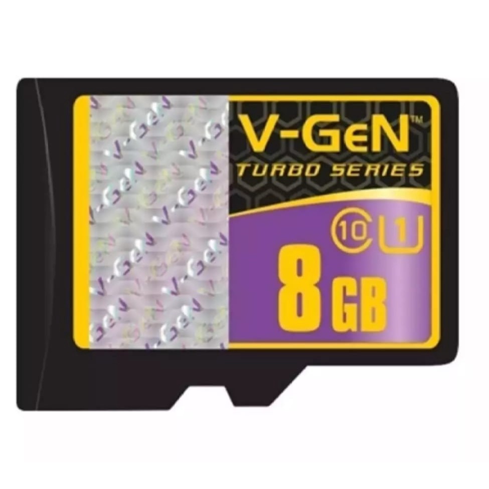 Memory Card / Micro SD V-GEN Turbo 8GB Class 10 100MB/s Series Micro SD V-GEN Memory Card HP 8GB V-GEN-ORIGINAL