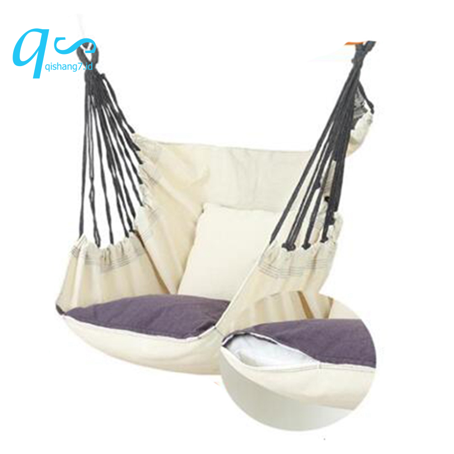 Hammock Chair Hanging Rope Chair Swing Chair Seat With 2 Pillows For Garden Indoor Outdoor Fashionable Hammock Swingsd Shopee Indonesia