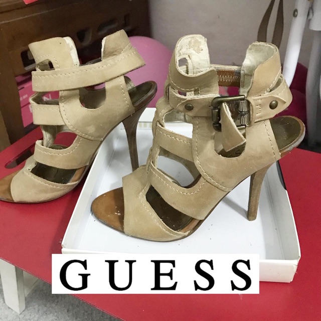 Sepatu guess high heels gladiator authentic/original size 36 preloved second bekas