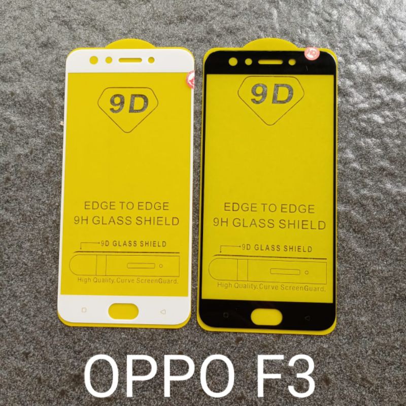 Tempered glass Oppo F3 . F5 . F7 . F9 F9 Pro Realme 2 Pro U1 . F11 . F11 Pro full layar anti gores kaca screen guard pelindung layar