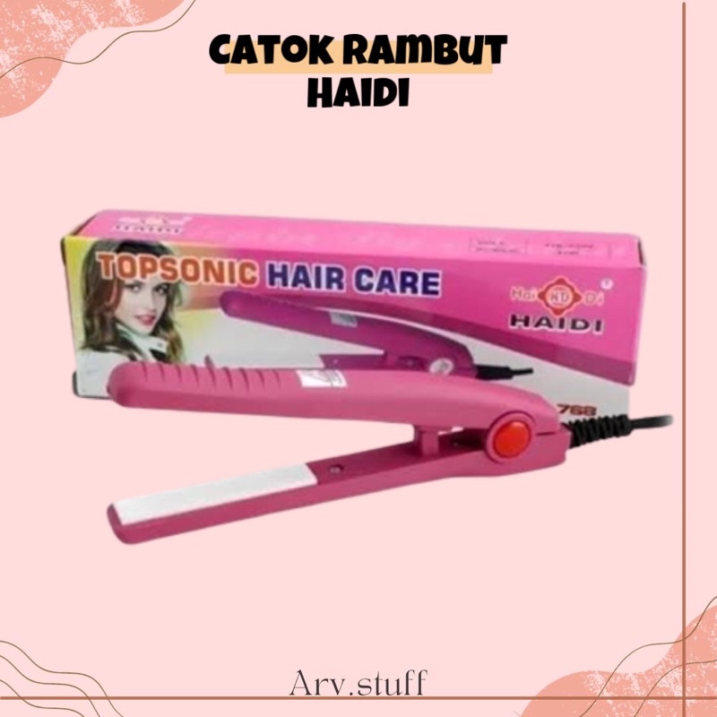 Catokan Rambt Mini Haidi / Pelurus rambut yang mudah dibawa kemana2 dengan ukuran yang travel size mudah untuk styling dimanapun dan kapanpun tidak merusak rambut tetap terjaga dengan harga yang murah meriah dan bestsaller