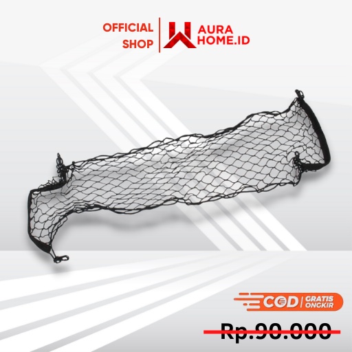 Car Trunk Cargo Net Luggage Jaring Barang 120x40 cm / Jaring Bagasi Pengaman Penyimpanan Simpan Bara