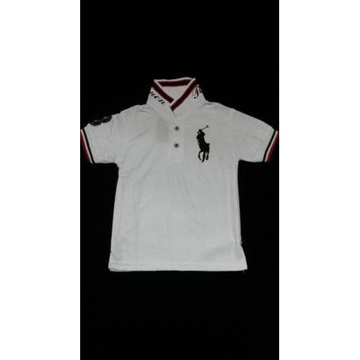 Kaos Anak Polo Putih Bahan Lacoste Halus.