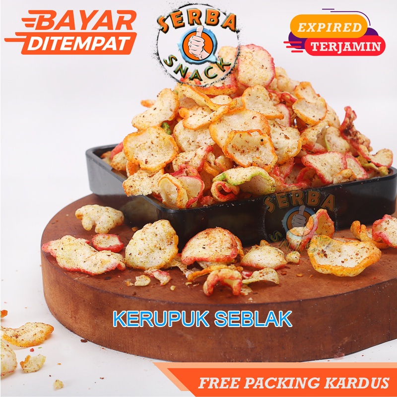 

SNACK KILOAN 250gr Kerupuk Seblak Pedas Bantet Kering Cikur Daun Jeruk