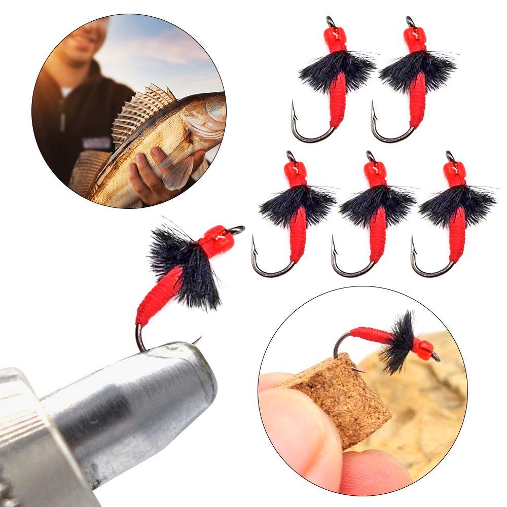 Top 5pcs Buatan Insect Lure DIY Kait Alat Pancing Lalat Kering Semut