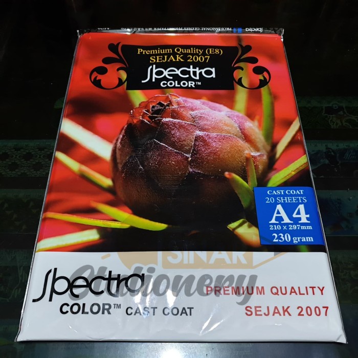

Senikertas- Kertas Photo Glossy 230Gr Spectra -Kertas-Seni.