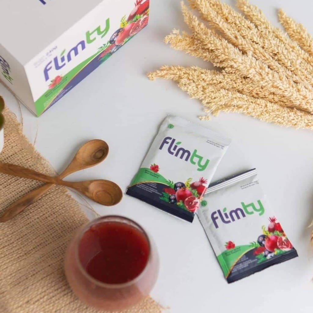 FLIMTY 16 SACHET/SERVING BPOM HALAL MUI PELANGSING MINUMAN FIBER