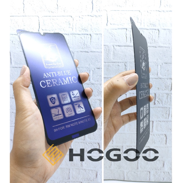 HOGOO TEMPERED GLASS - ANTI GORES CERAMIC ANTI BLUE MATTE OPPO A91 A92 F7 F9 F11 F11 PRO F15 F17