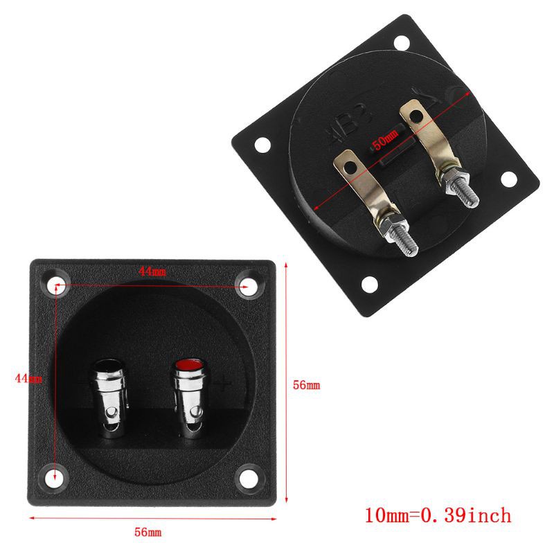 btsg Terminal Cup Connector 270 Parts Express Double Binding Posts Twist Gold Banana Jacks Recessed Subwoofer Speaker Box Enclosure