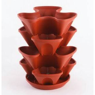 Promo Pot Bunga Tanaman Susun 4 tingkat vertikal Gantung Green Leaf Murah