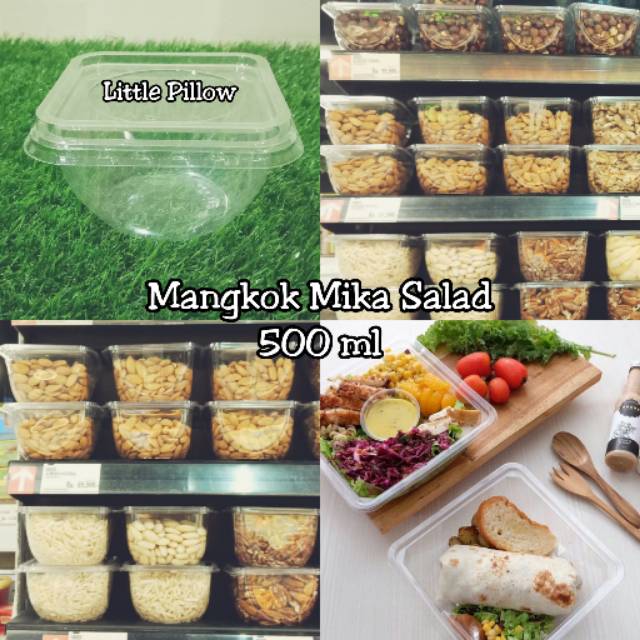 (ISI 20PCS - MIKA SALAD) Mika salad/Mangkok Mika salad buah/Mika Nasi/Box Salad uk.500ml