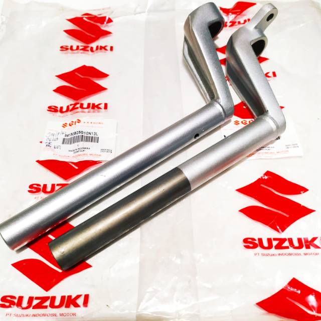 Stang jepit/ stang stir satria fu 150 silver kiri-kanan produk original sgp100%