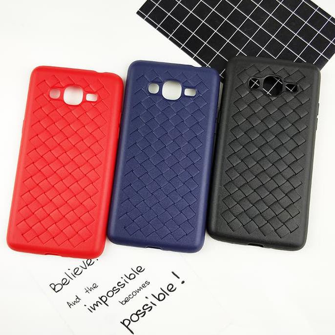 CASE SAMSUNG J5 2015 - J7 2015 SOFT COVER CASING HP TPU LEATHER WOVEN