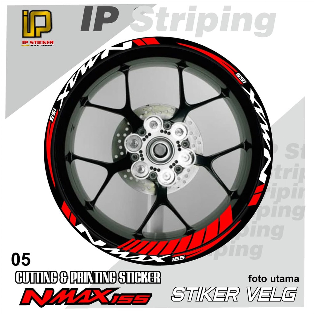 NMAX 155 sticker velg NMAX 155 motor YAMAHA motor sticker velg variasi Racing NMAX 155.05(cod) stike