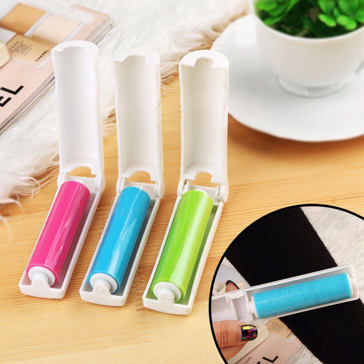 Hot Sale/Warna Random Mini Clothes Lint Rollers Cleaner/Roller Penghilang Bulu Portable Bisa Dicuci/Sikat Pembersih Bulu Hewan Peliharaan Pakaian