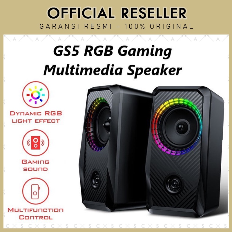 Gamen GS5 6W Dual Port Input RGB Gaming Multimedia Speaker