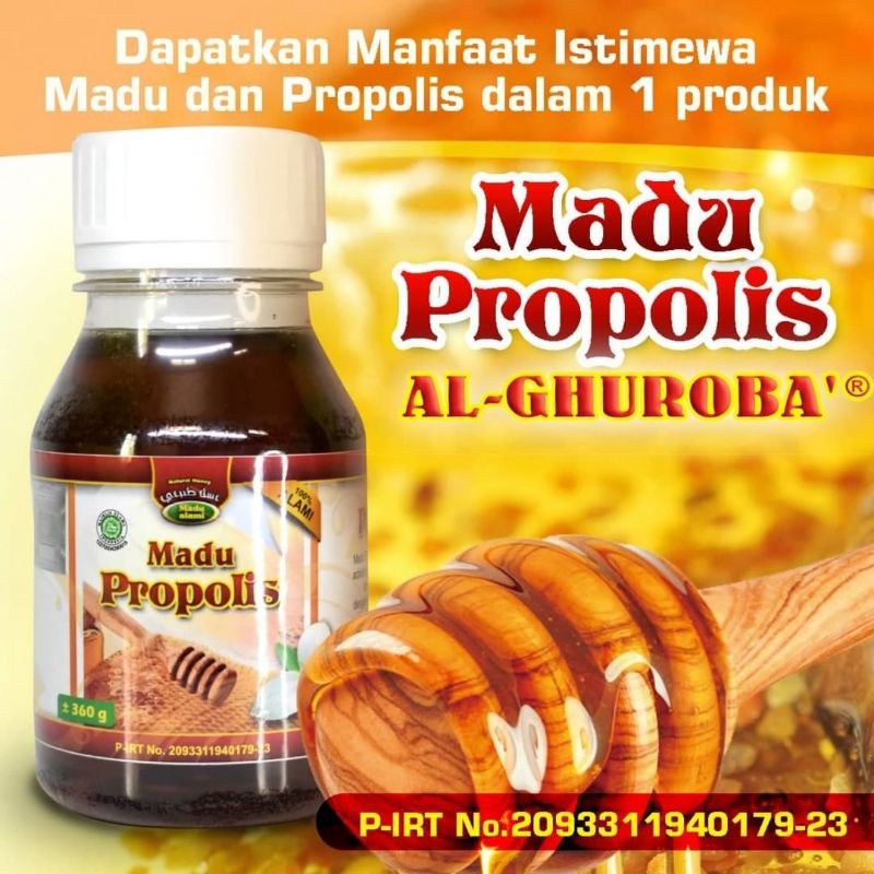 

Madu Propolis 360gram Al-Ghuroba 100% Alami