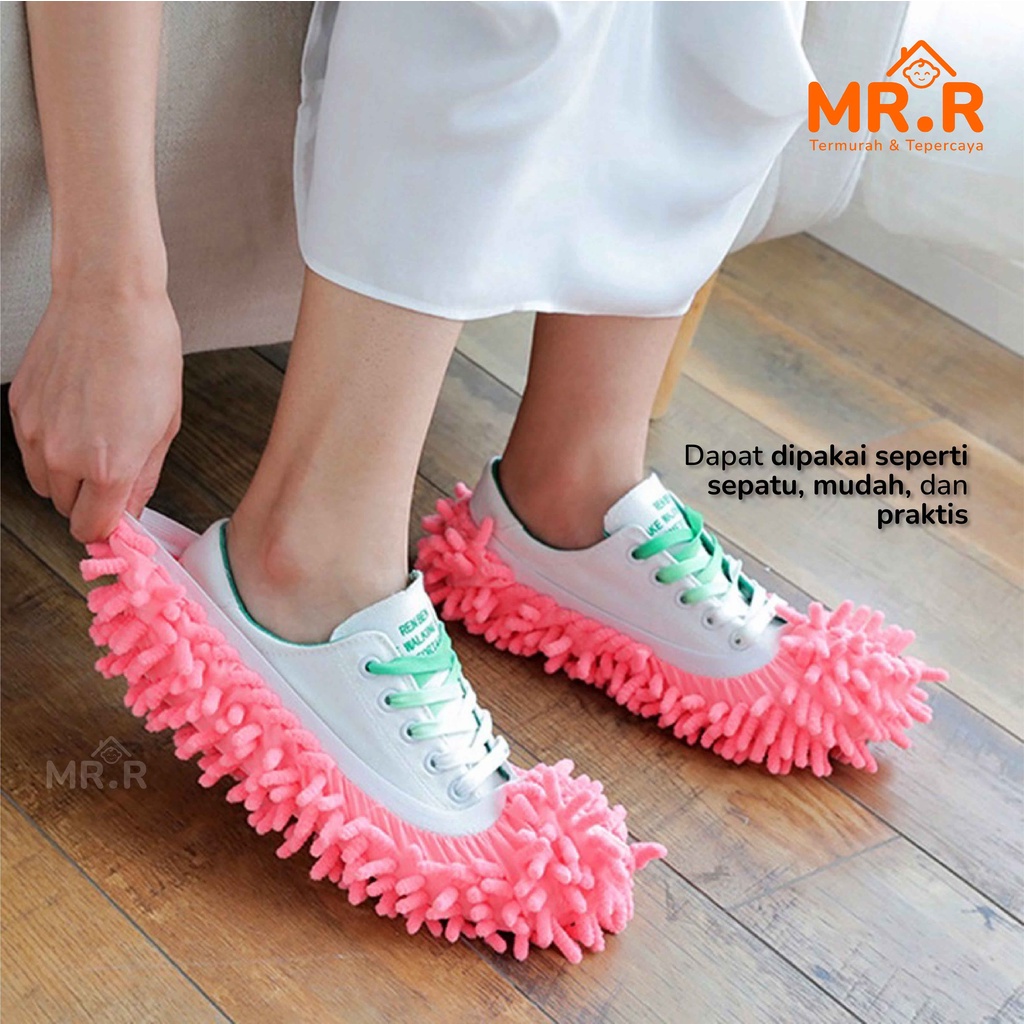 Kain Lap Pel Pembersih Lantai Kaki Sepatu Alat Pembersih Jendela Micro Fiber Cleaning Mop Shoes