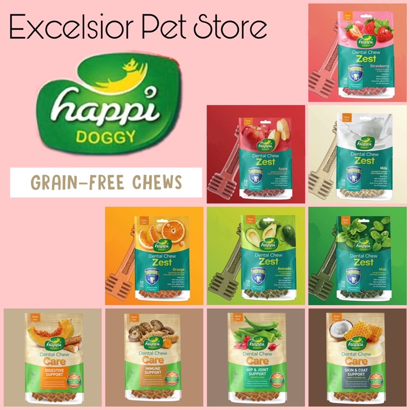 Happi Doggy Dental Chew / Snack Gigi Anjing Zest - Petite 18