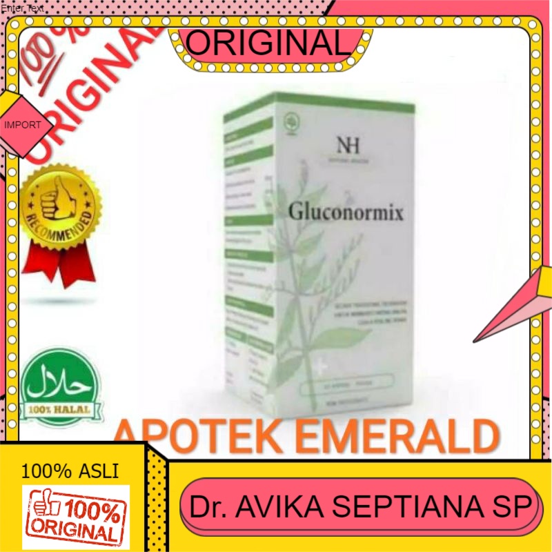 100% ASLI GLUCONORMIX ORIGINAL ASLI BPOM, OBAT DIABETES / KENCING MANIS 100% ASLI