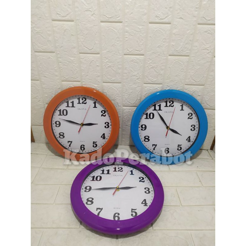 jam dinding polos ogana - jam dinding ruangan- jam dinding kamar polos