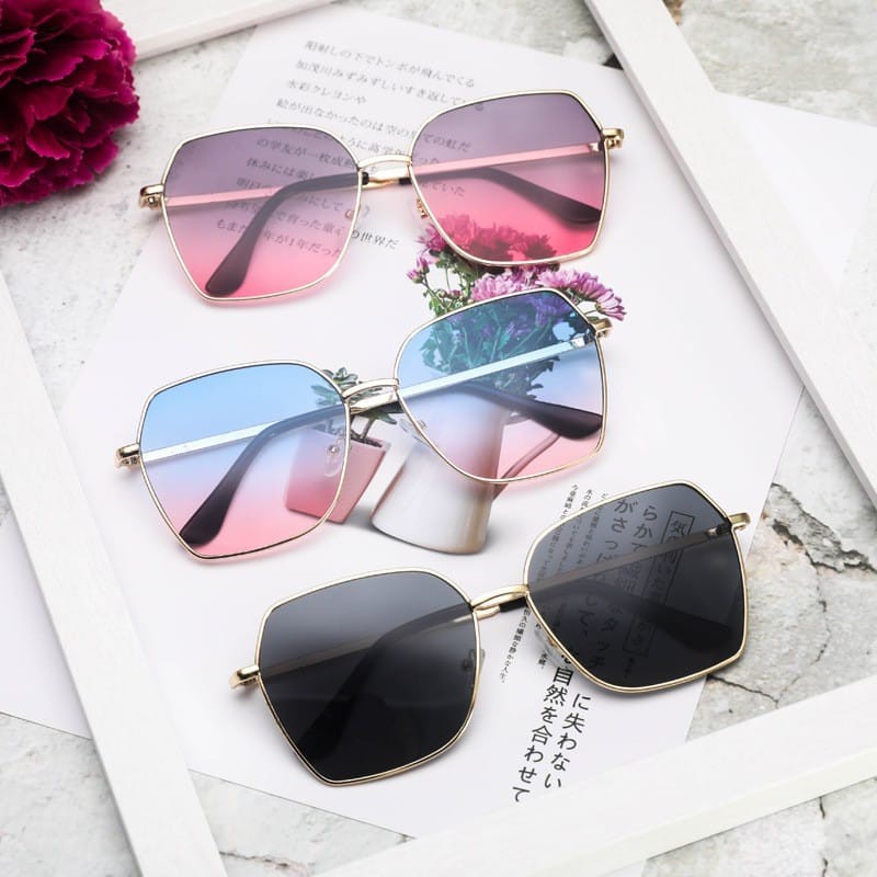 (Fy)Kacamata fashion Wanita Frame Dan Lensa Kacamata Sunglasses