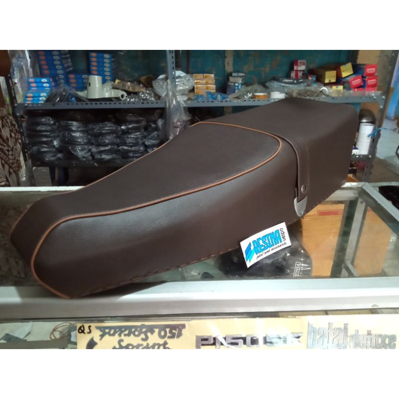 jok Vespa model replika new px bahan bagus ebonit premium warna coklat