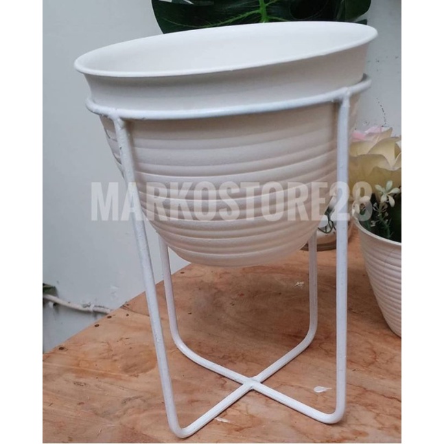 RAK BUNGA BESI MINIMALIS / STANDING POT BESI MURAH