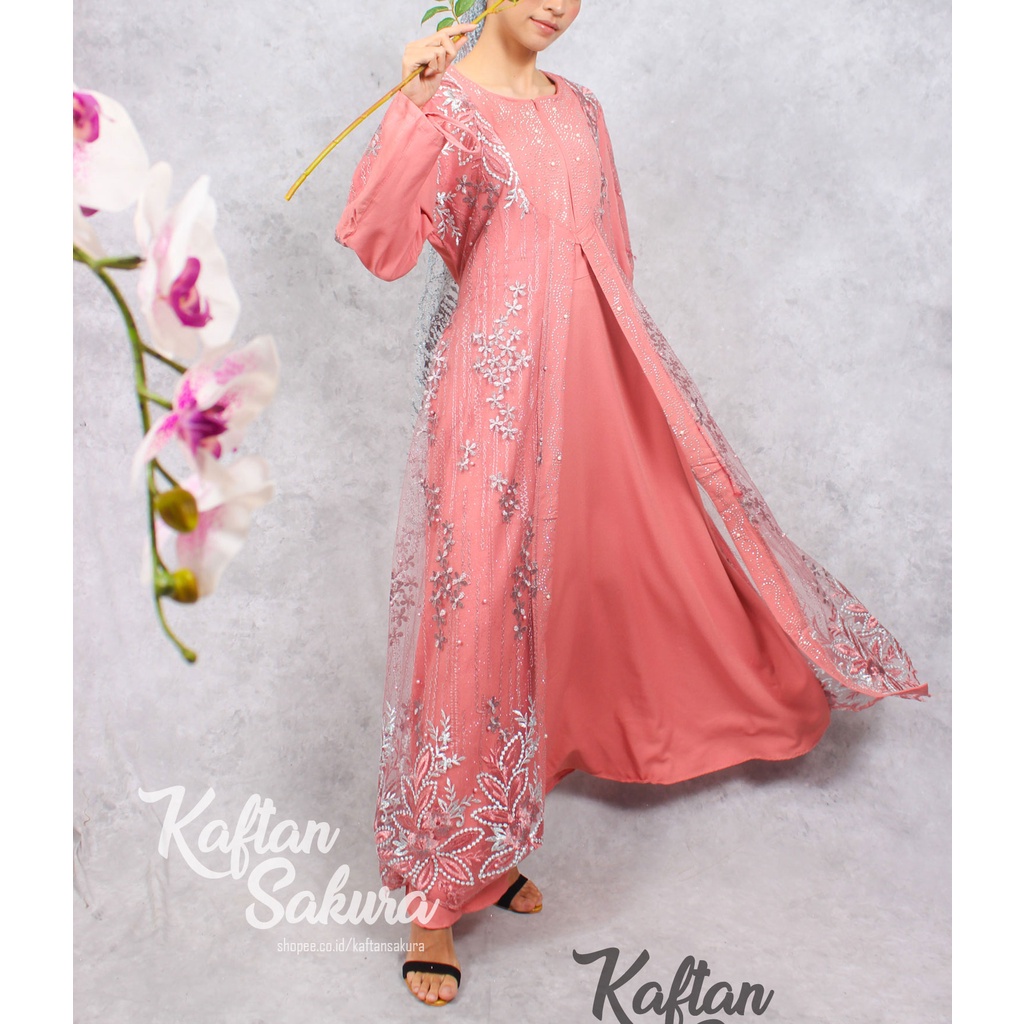 Baju Gamis Wanita Remaja Dewasa Terbaru Bahan Tile Bordir Mewah Premium Gamis Busui untuk Pesta Kondangan Lebaran 2022 ukuran all size real pic