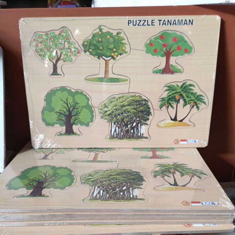 Puzzle Tema Tanaman, mainan edukasi puzzle tanaman