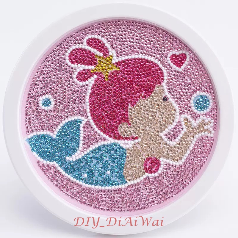 5D Diamond Painting DIY Kids Craft lukisan kristal FREE Frame - MERMAID LOVE