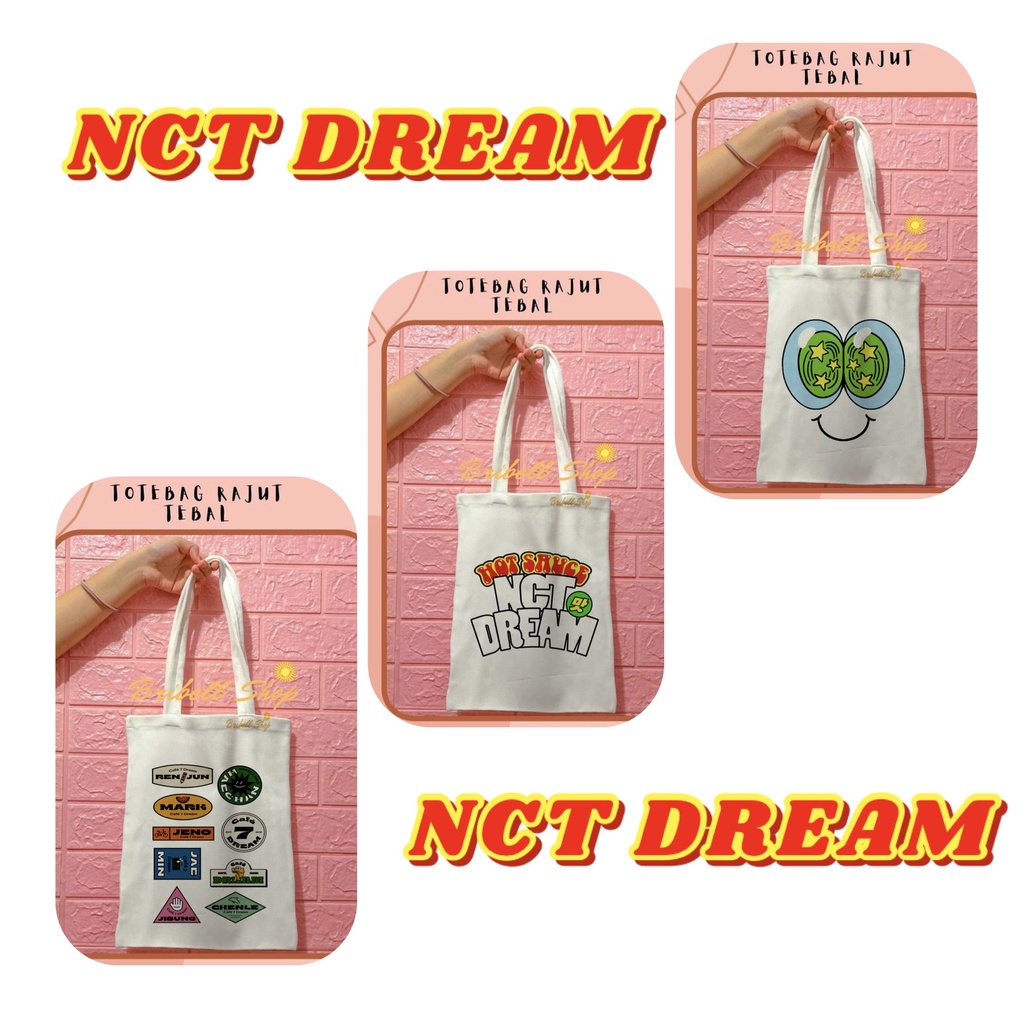 Totebag Rajut Tebal NCT Cafe 7 Dream Hot Sauce 30x40