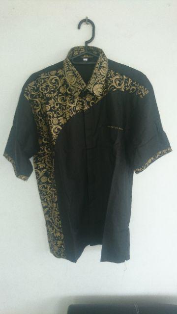 Nailo Batik Hrb026 Kenongo Kemeja Tosca Pendek Pekalongan Padi M L Xl Sogan Tulis Halus Kemeja Batik