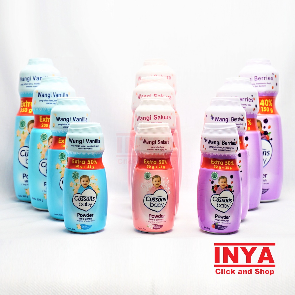 CUSSONS BABY POWDER MILD AND GENTLE VANILLA 100gr - Bedak Bayi