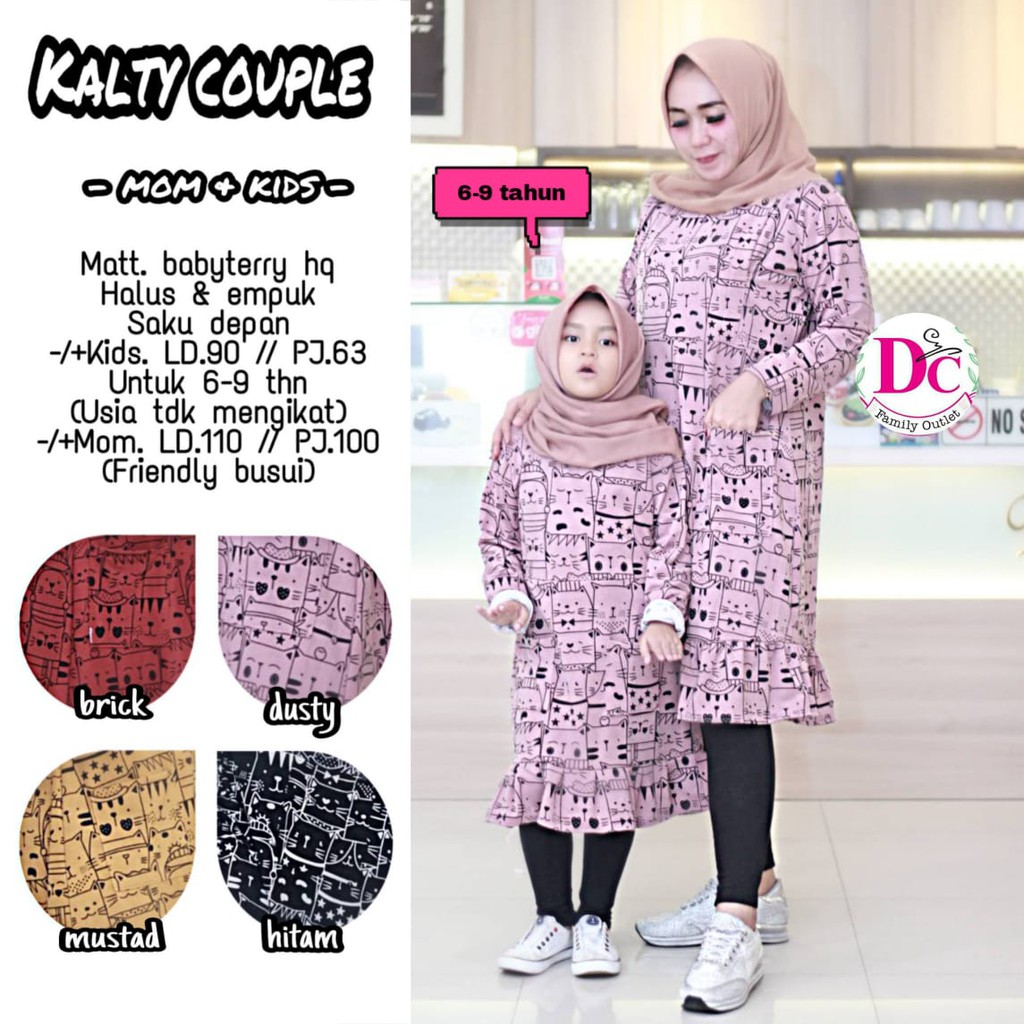 Baju Tunik Couple Ibu Dan Anak