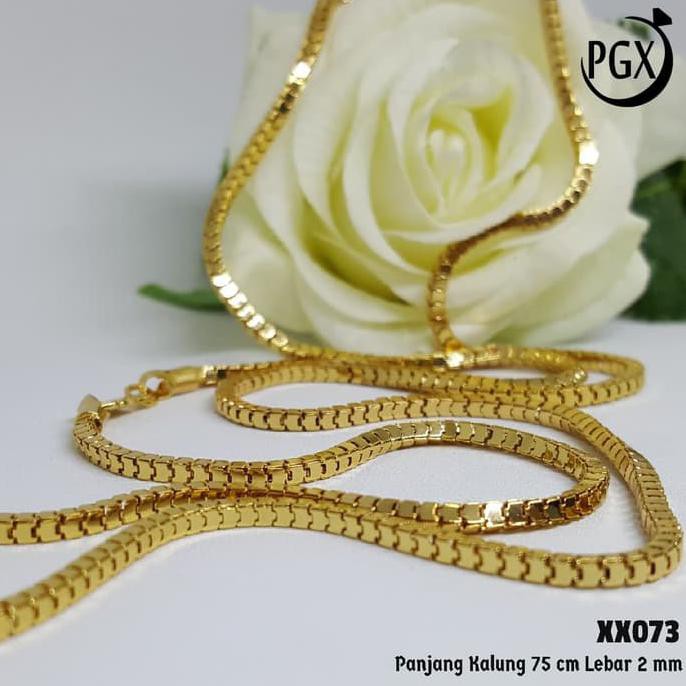Xx73 Kalung Panjang Hijab Set Aksesoris Perhiasan Imitasi Xuping Emas