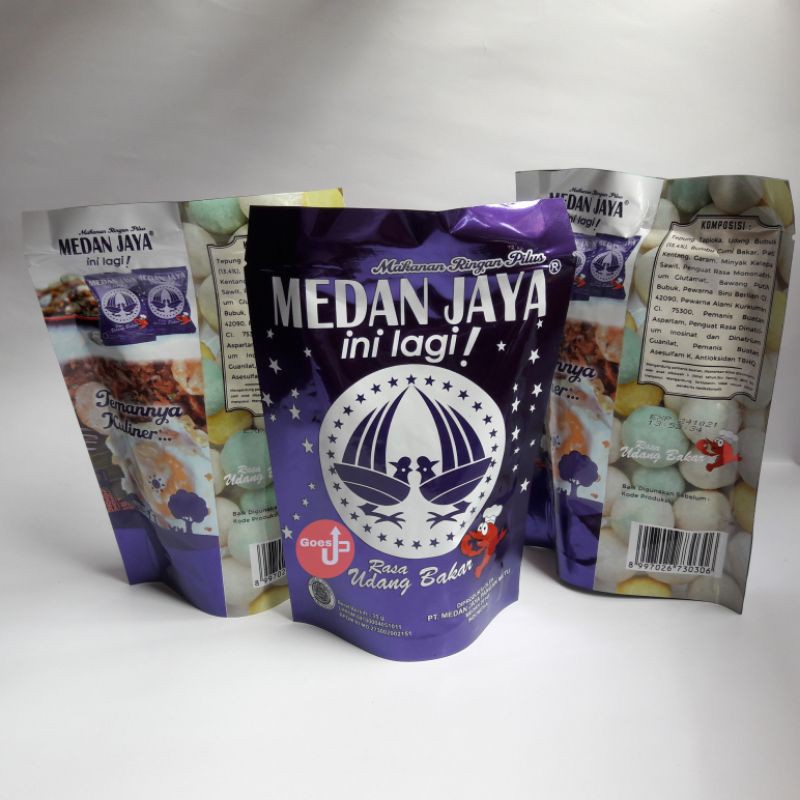 

Medan Jaya Snack Makanan Ringan Pilus Medan Jaya Juara rasa Udang Bakar isi 35gr